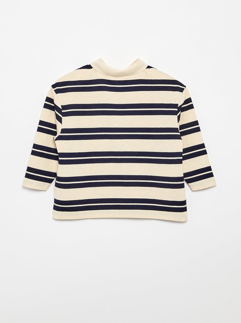 Oversized poloshirt met strepen Blauw - Kiabi