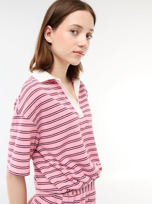 Oversized poloshirt van badstof - Kiabi