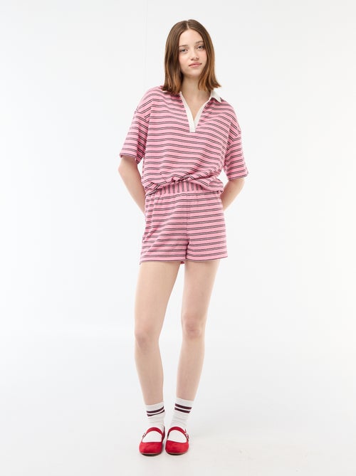 Oversized poloshirt van badstof - Kiabi