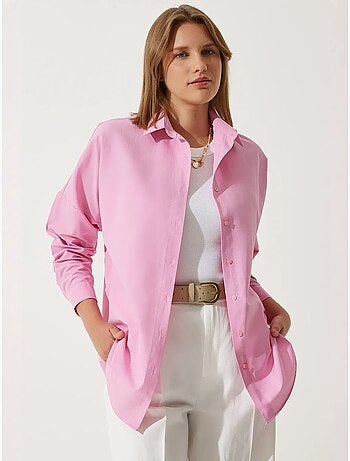 Oversized poplin overhemd met knopen en lange mouwen istanbul