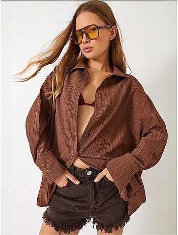 Oversized shirt met textuur lucci