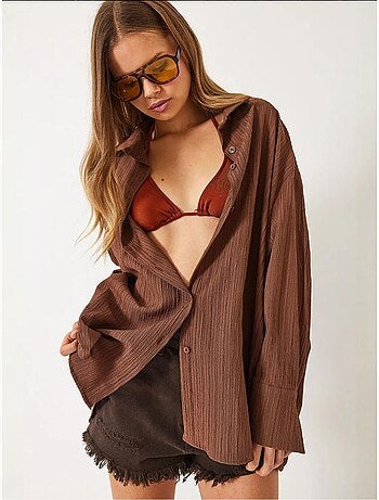 Oversized shirt met textuur lucci