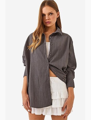 Oversized shirt met textuur lucci