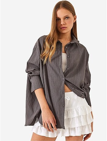 Oversized shirt met textuur lucci