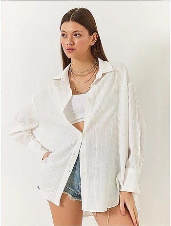Oversized shirt met textuur lucci