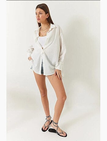 Oversized shirt met textuur lucci