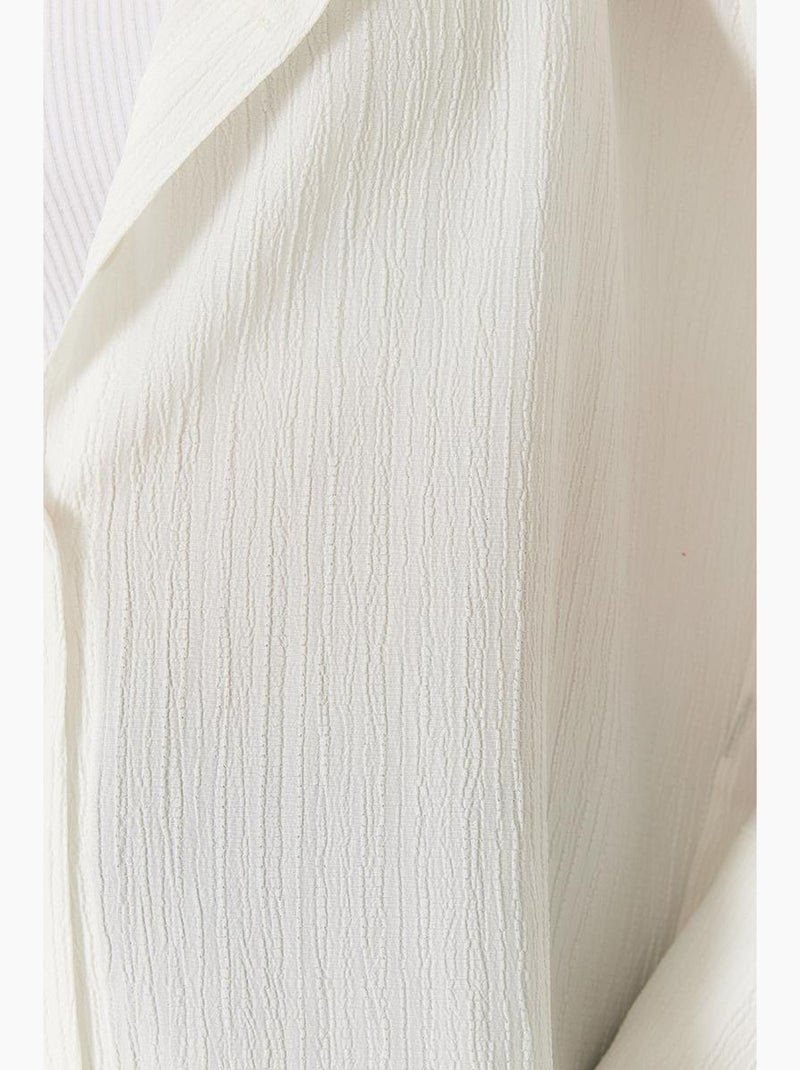 Oversized shirt met textuur lucci Ivoor - Kiabi