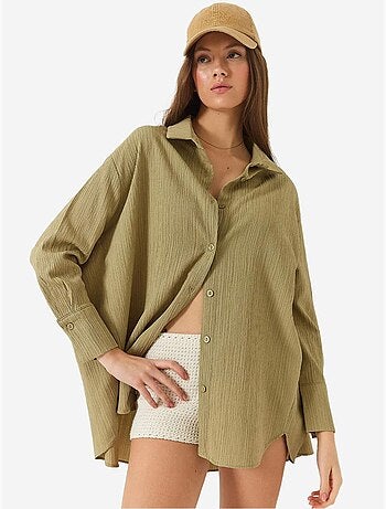Oversized shirt met textuur lucci