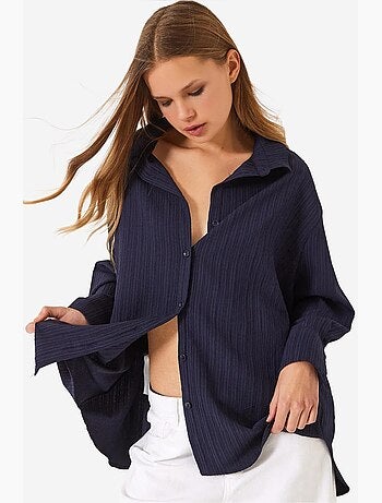 Oversized shirt met textuur lucci