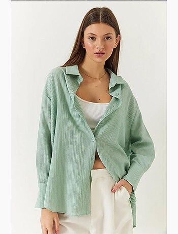 Oversized shirt met textuur lucci