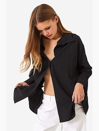 Oversized shirt met textuur lucci
