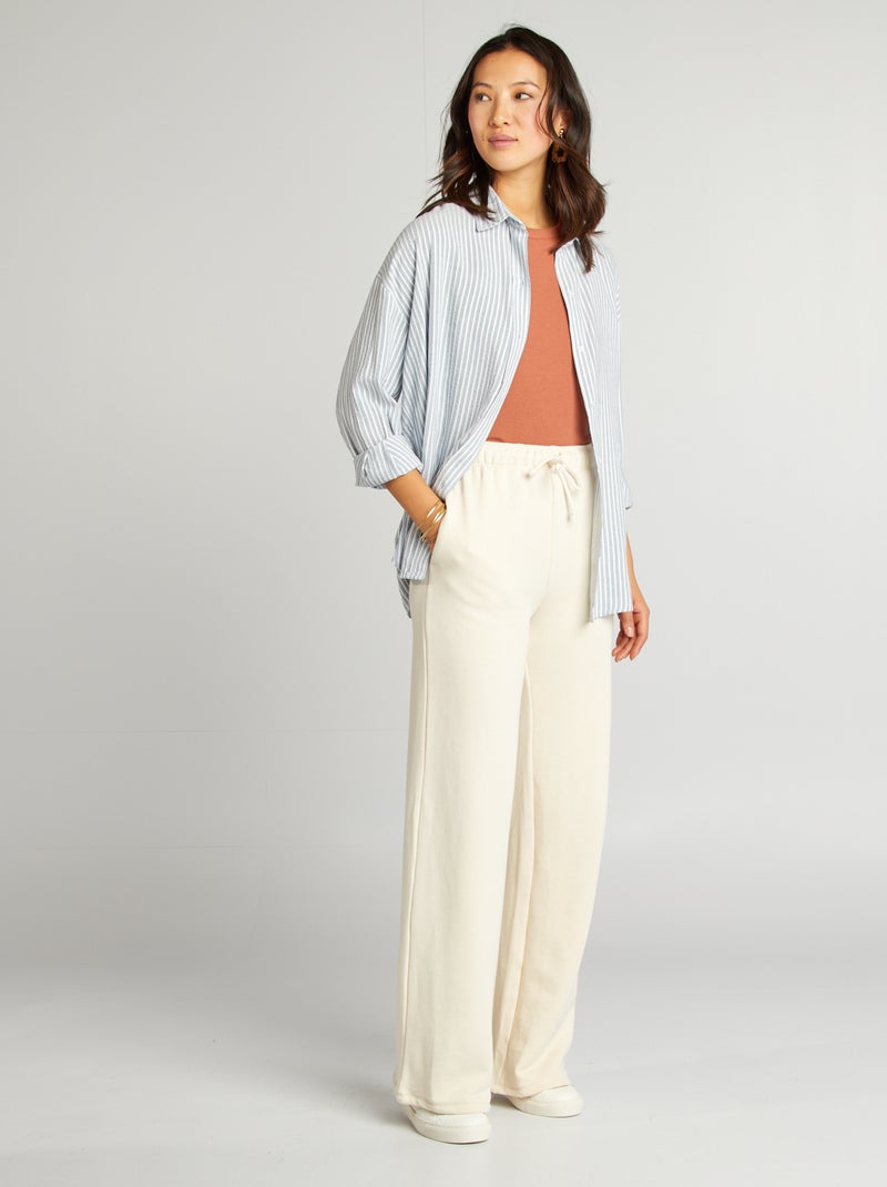 Oversized, soepelvallende blouse BLAUW - Kiabi