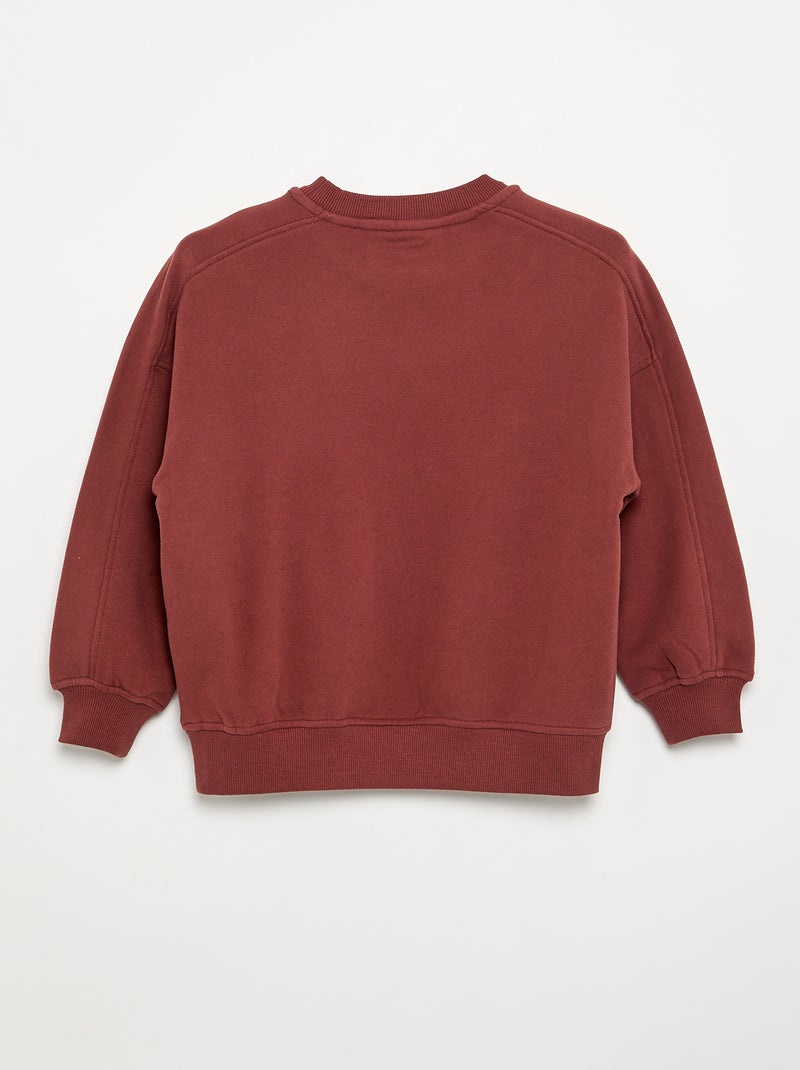 Oversized sweater met print Rood - Kiabi