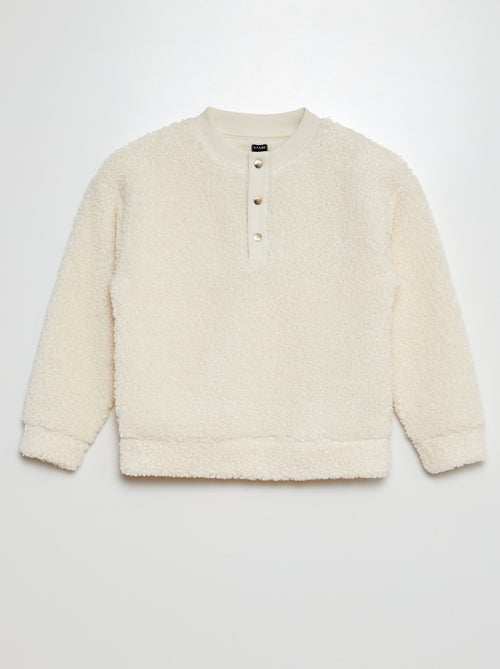 Oversized sweater met schapenvachteffect - Kiabi