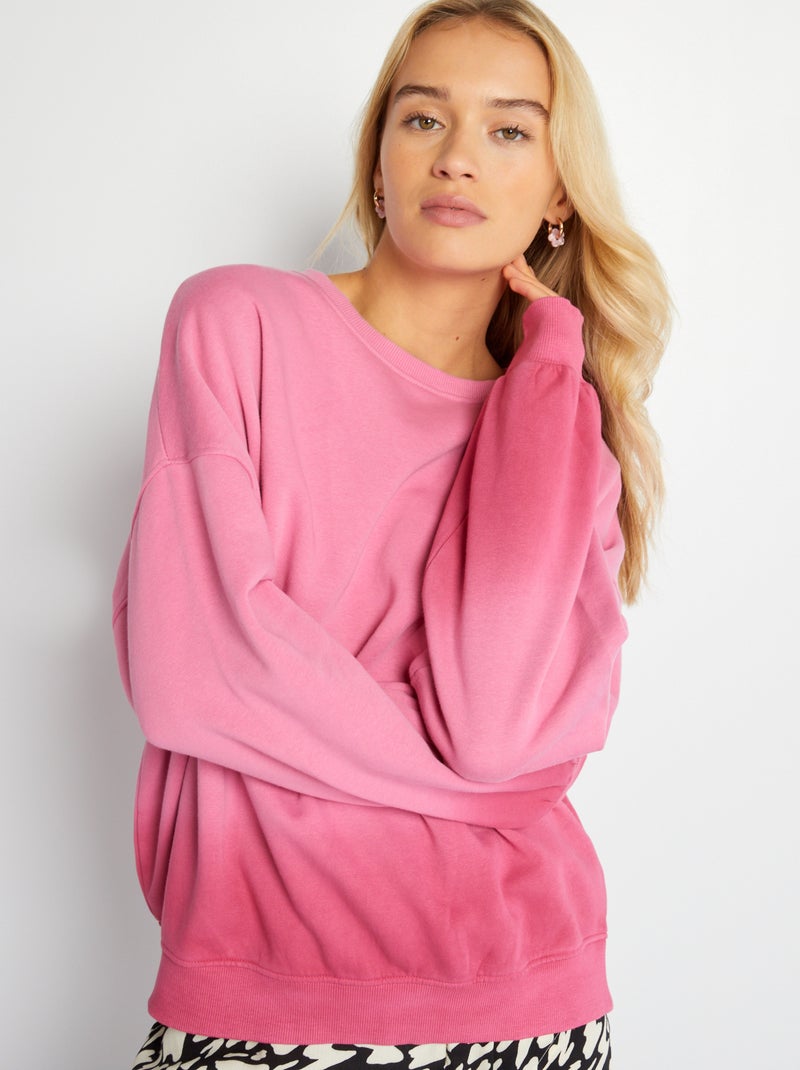 Oversized sweater met tie and dye-print ROSE - Kiabi