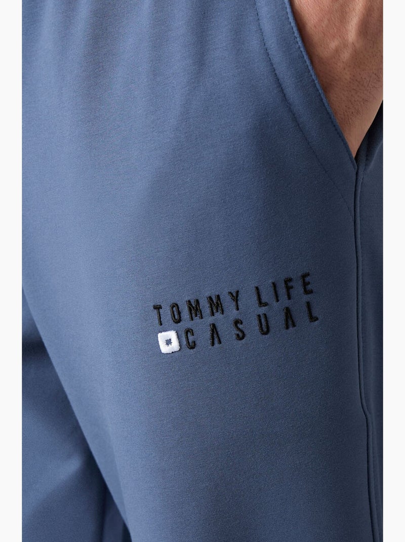 Oversized sweatshirt- en broekset met ronde hals tommy Saffierblauw - Kiabi