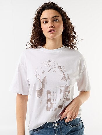 Oversized T-shirt Billie Ellish met korte mouwen