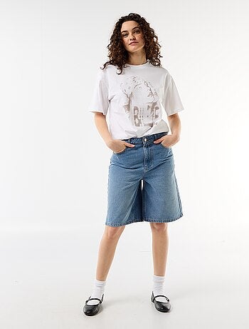 Oversized T-shirt Billie Ellish met korte mouwen