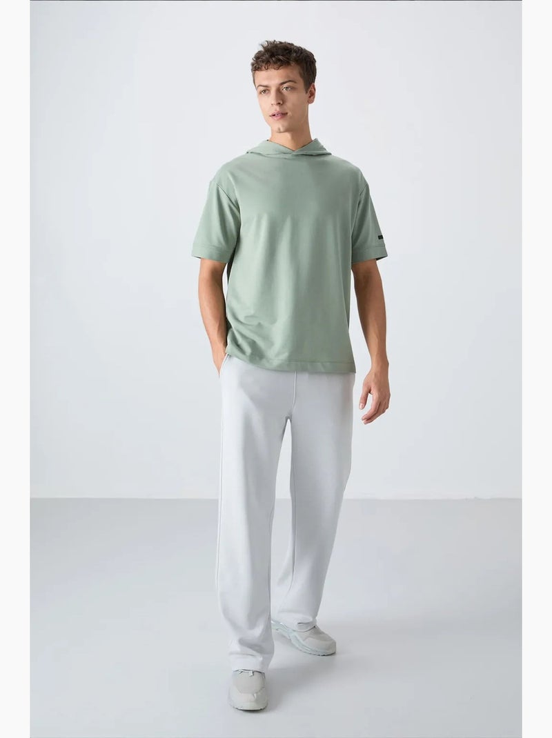 Oversized t-shirt met capuchon en patch tommy Muntgroen - Kiabi