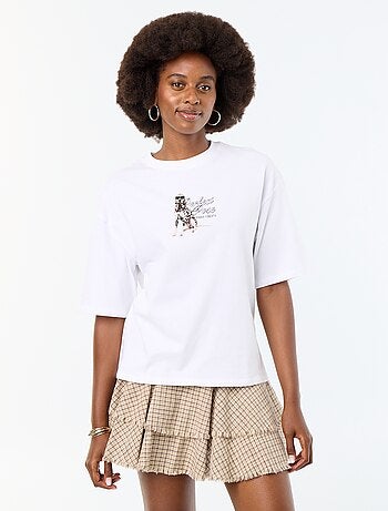 Oversized T-shirt met dalmatiërprint