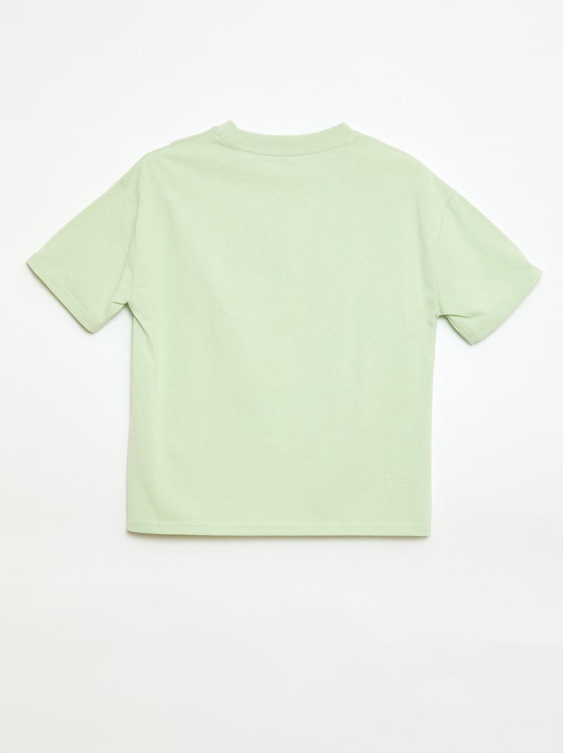 Oversized T-shirt met fantasieprint Groen - Kiabi