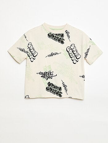 Oversized T-shirt met fantasieprint