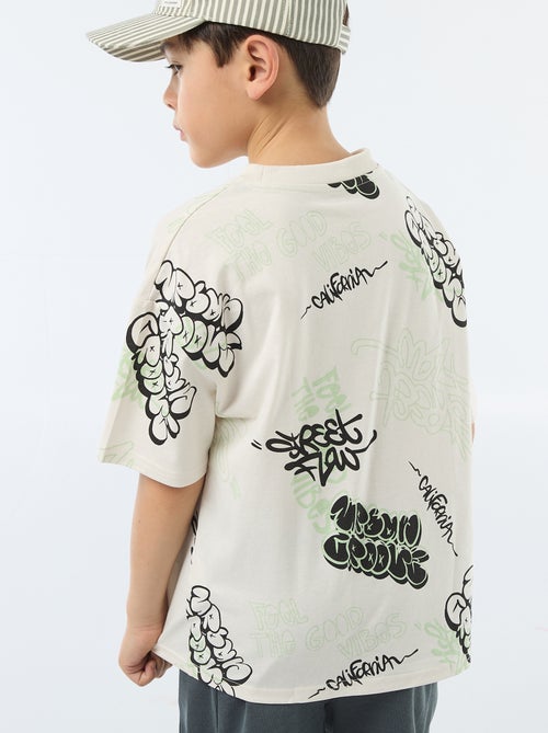 Oversized T-shirt met fantasieprint - Kiabi