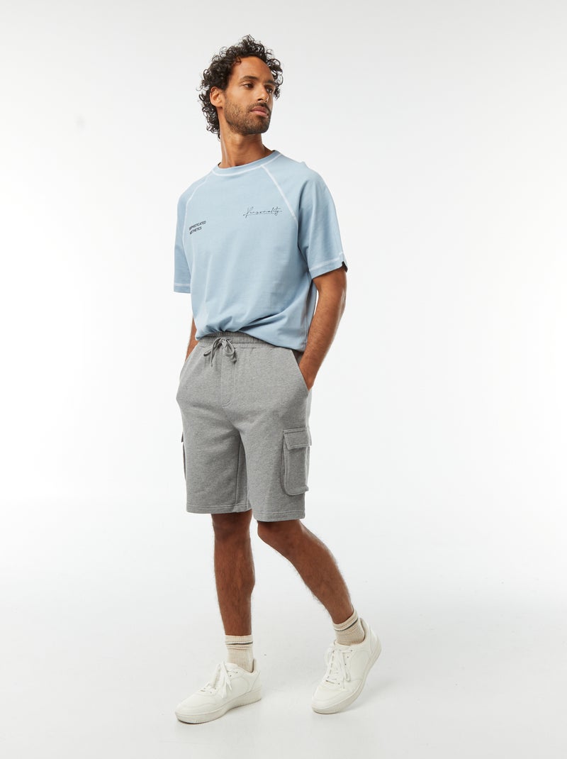 Oversized T-shirt met korte mouwen Blauw - Kiabi