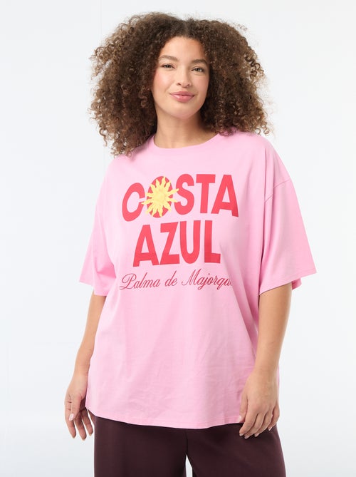 Oversized T-shirt met korte mouwen - Kiabi