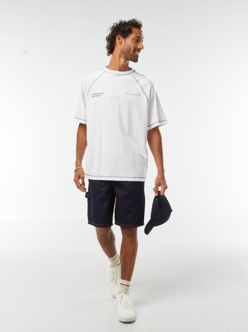 Oversized T-shirt met korte mouwen - Kiabi