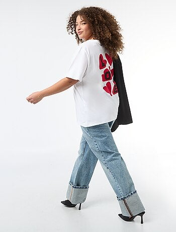 Oversized T-shirt met korte mouwen