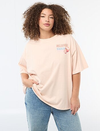 Oversized T-shirt met korte mouwen