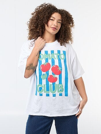 Oversized T-shirt met korte mouwen