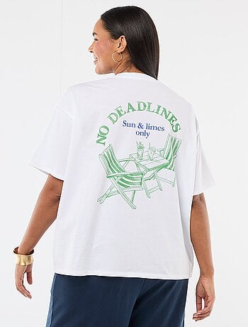 Oversized T-shirt met korte mouwen