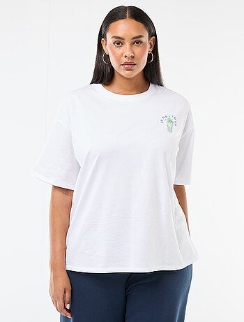 Oversized T-shirt met korte mouwen