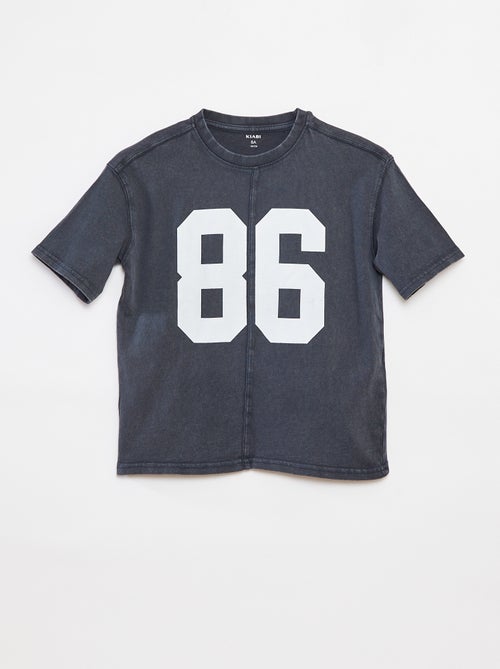 Oversized T-shirt met korte mouwen - Kiabi