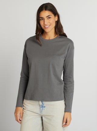 Oversized T-shirt met lange mouw