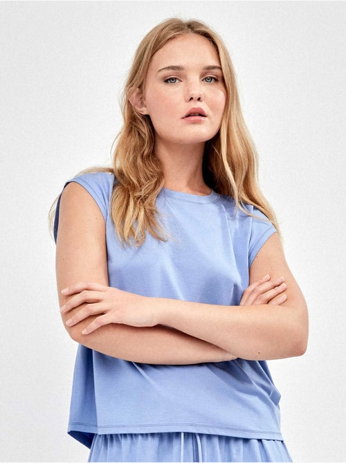 Oversized t-shirt met mouwloze mouw - Kiabi