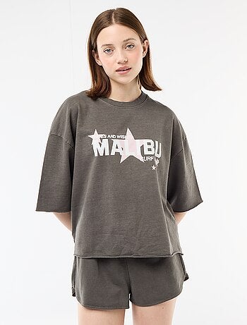 Oversized T-shirt met opschrift