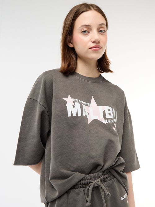 Oversized T-shirt met opschrift - Kiabi
