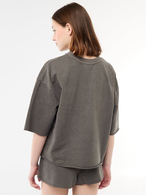 Oversized T-shirt met opschrift - Kiabi