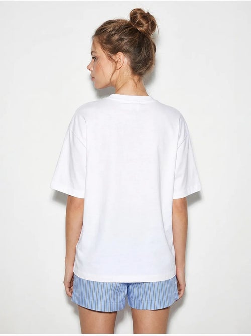 Oversized t-shirt met print en ronde hals lucci - Kiabi