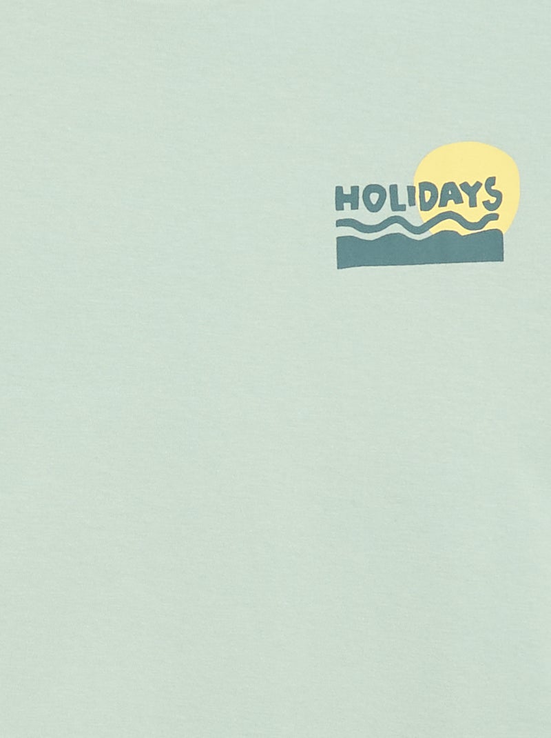 Oversized T-shirt met print Groen - Kiabi