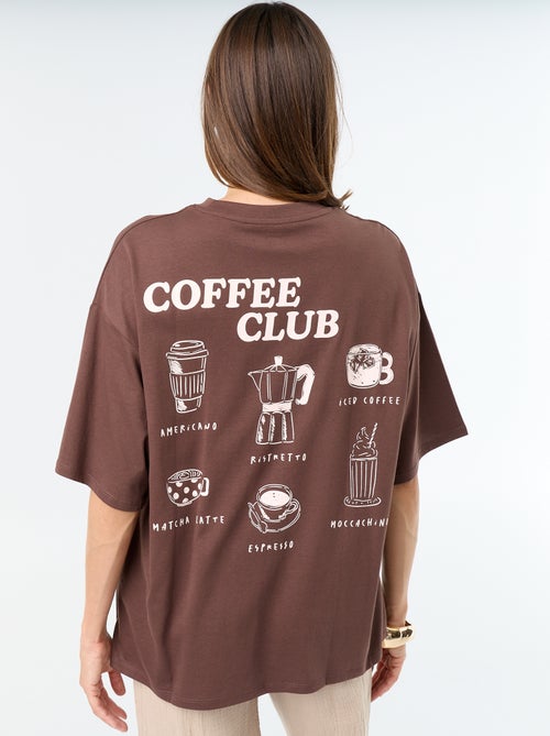 Oversized T-shirt met print op de rug - Kiabi