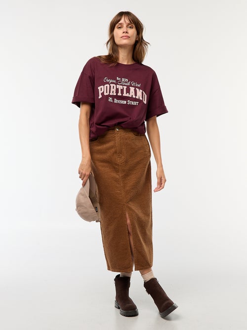 Oversized T-shirt met print - Kiabi