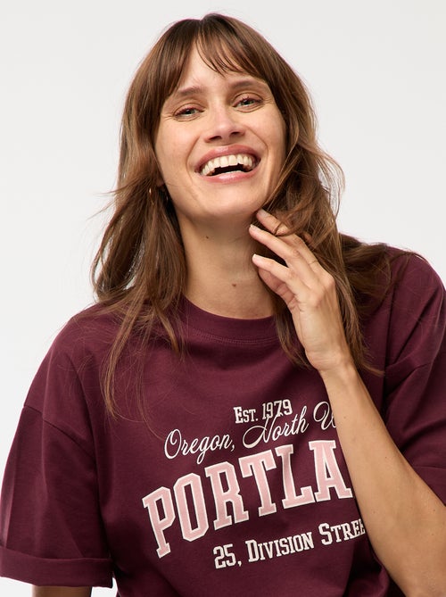 Oversized T-shirt met print - Kiabi