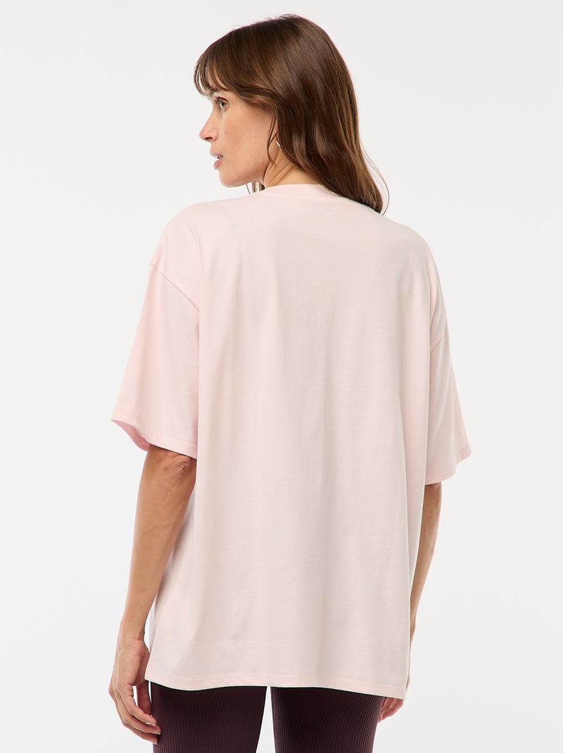 Oversized T-shirt met print Rose - Kiabi