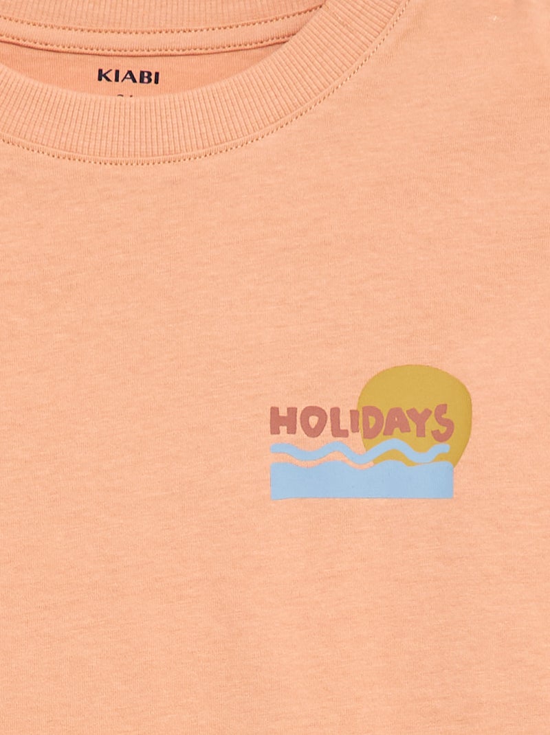 Oversized T-shirt met print Rose - Kiabi