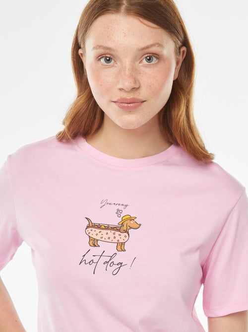 Oversized T-shirt met print vooraan - Kiabi