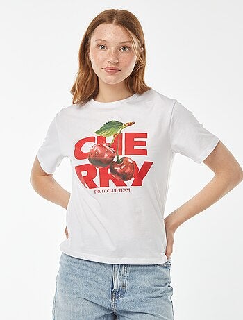 Oversized T-shirt met print vooraan